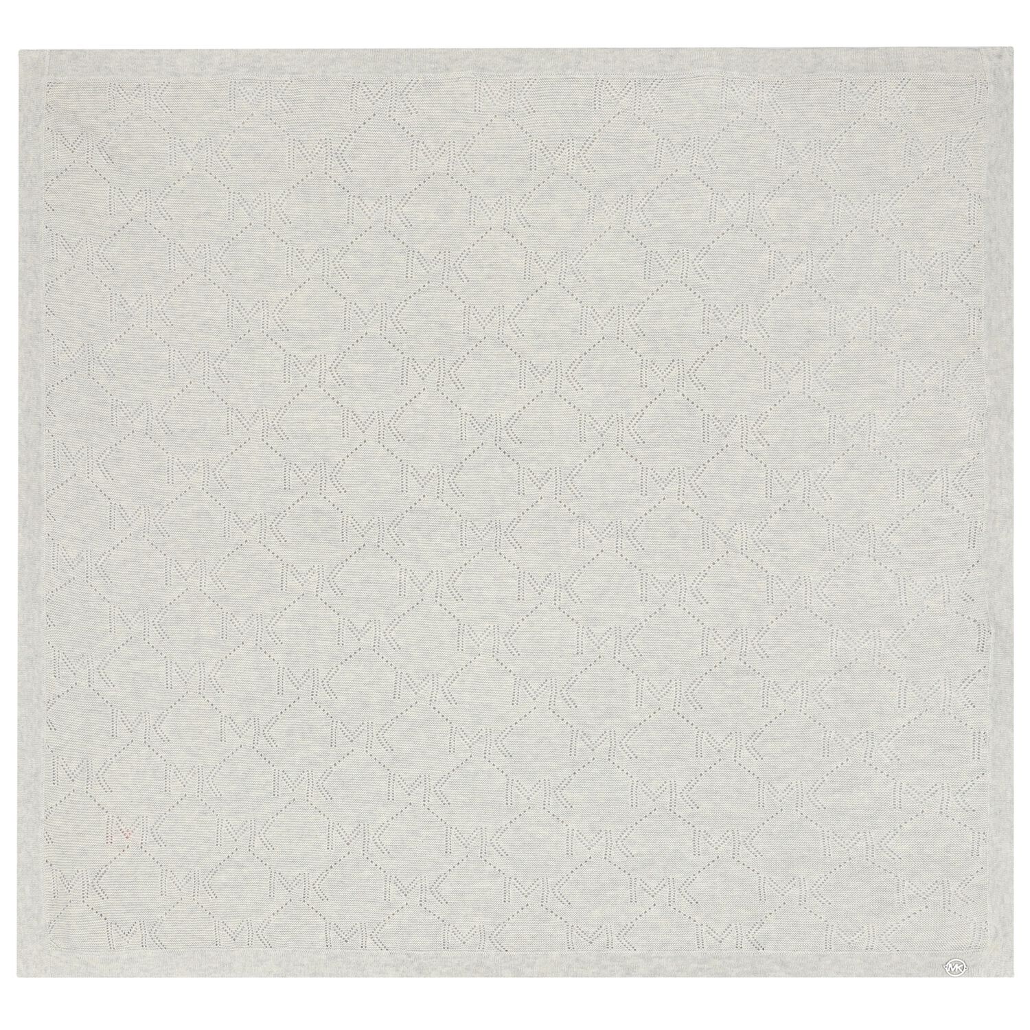 Grey Logo Knitted Baby Blanket, 1, hi-res
