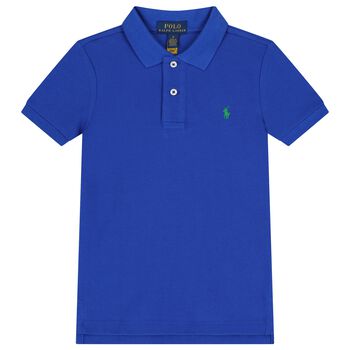 Boys Blue Logo Polo Shirt