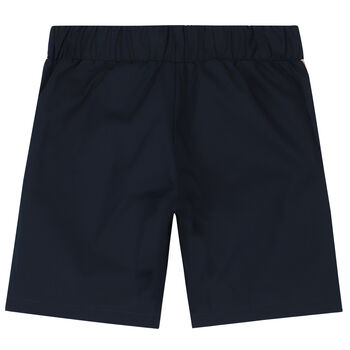 Boys Navy Blue Geo Map Shorts