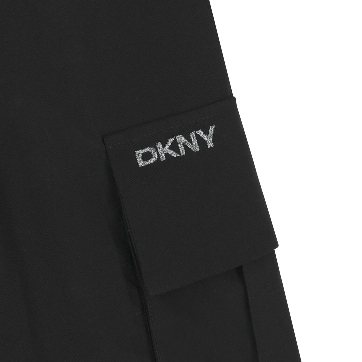 Girls Black Logo Trousers, 1, hi-res