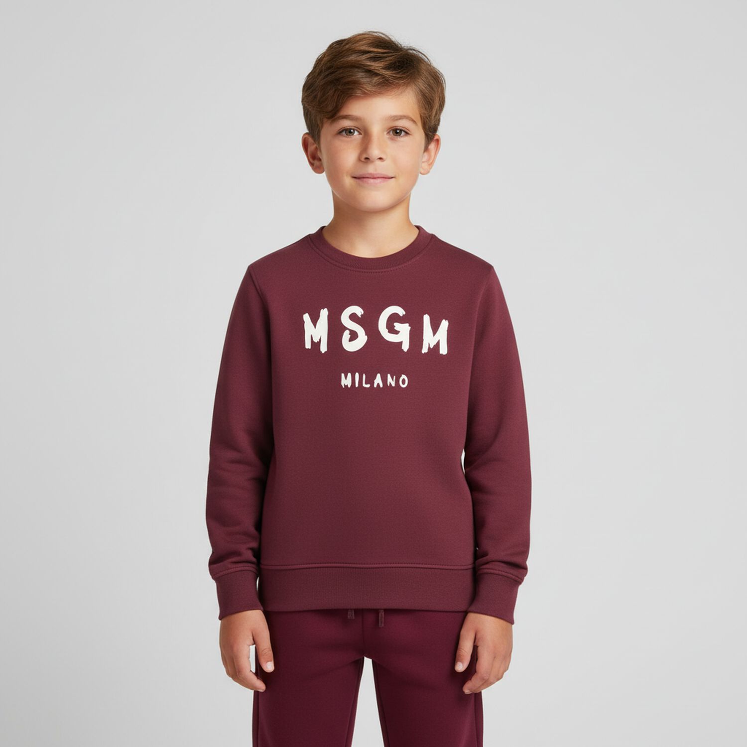Burgundy Logo Joggers, 3, hi-res