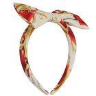 Girls Ivory & Beige Bow Headband, 1, hi-res