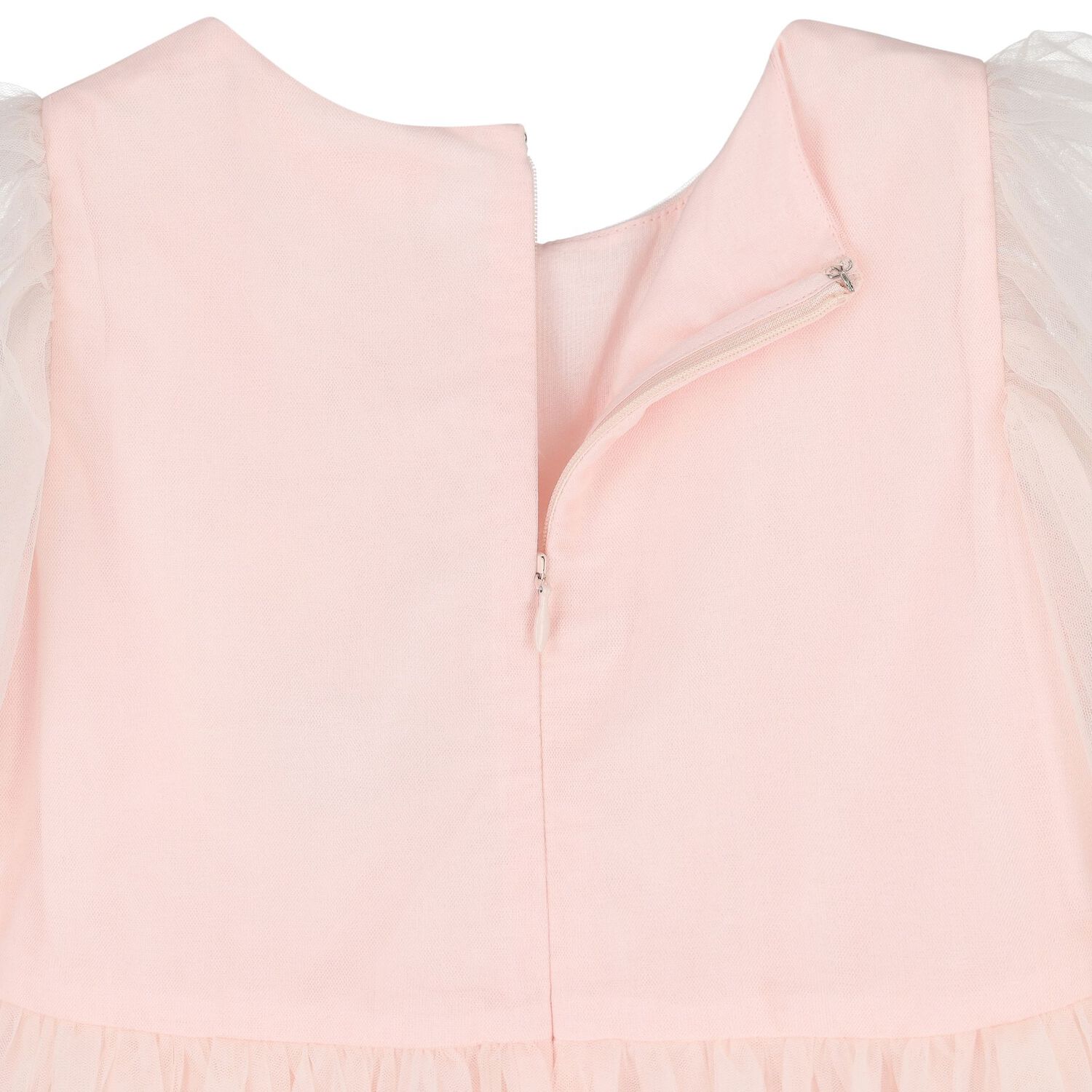 Girls Pink Embellished Crystal Tulle Dress, 1, hi-res
