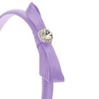 Girls Purple Bow Headband, 2, hi-res