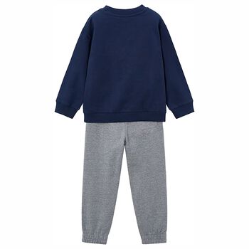 Boys Navy Blue & Grey Tracksuit