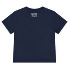 Younger Boys Navy T-Shirt, 1, hi-res