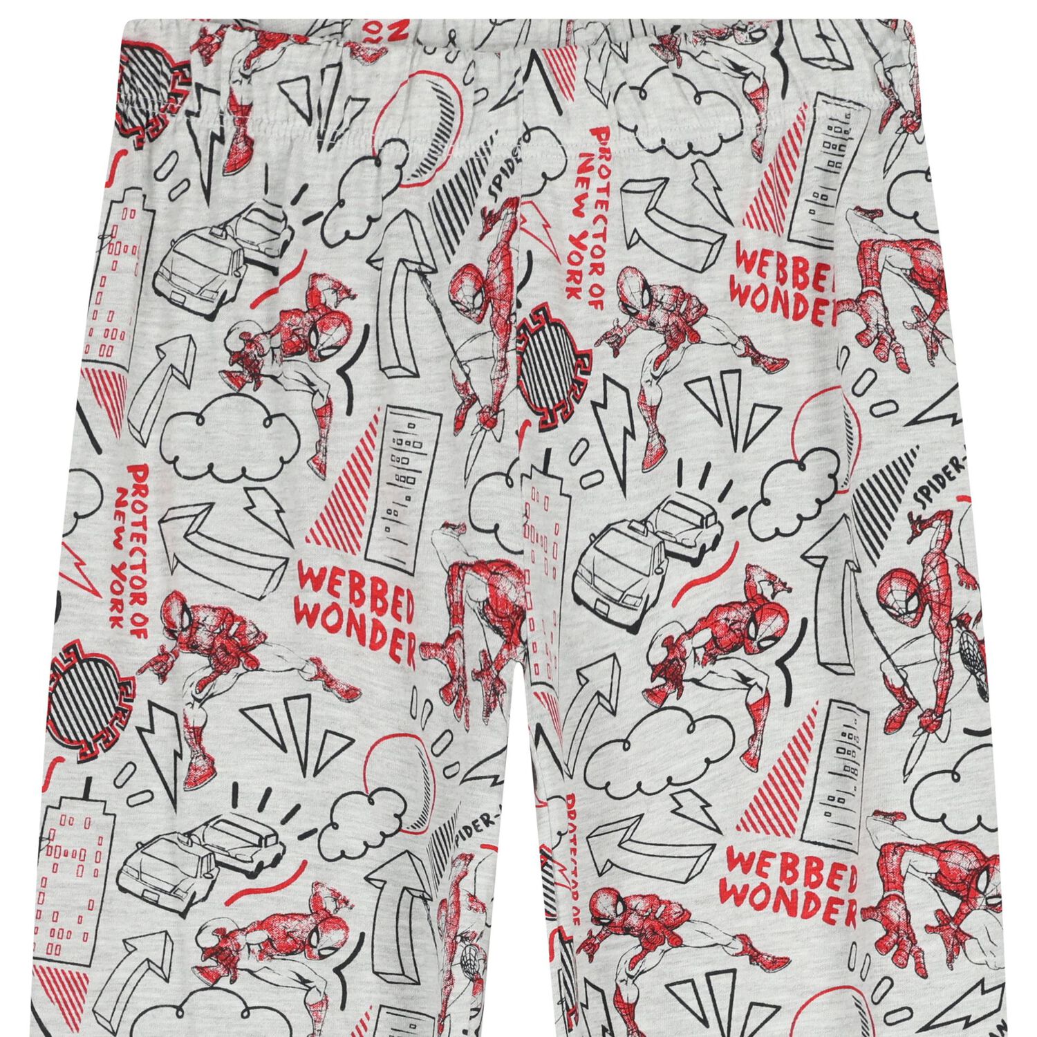 Boys Red & Grey Spiderman Pyjamas, 1, hi-res