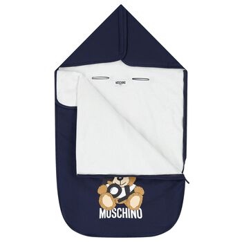 Navy Blue Teddy Bear Logo Baby Nest