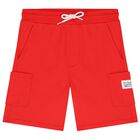 Boys White & Red Shorts Set, 2, hi-res