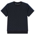 Boys Navy Blue Logo T-Shirt, 2, hi-res