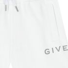 Boys White Logo Shorts, 2, hi-res