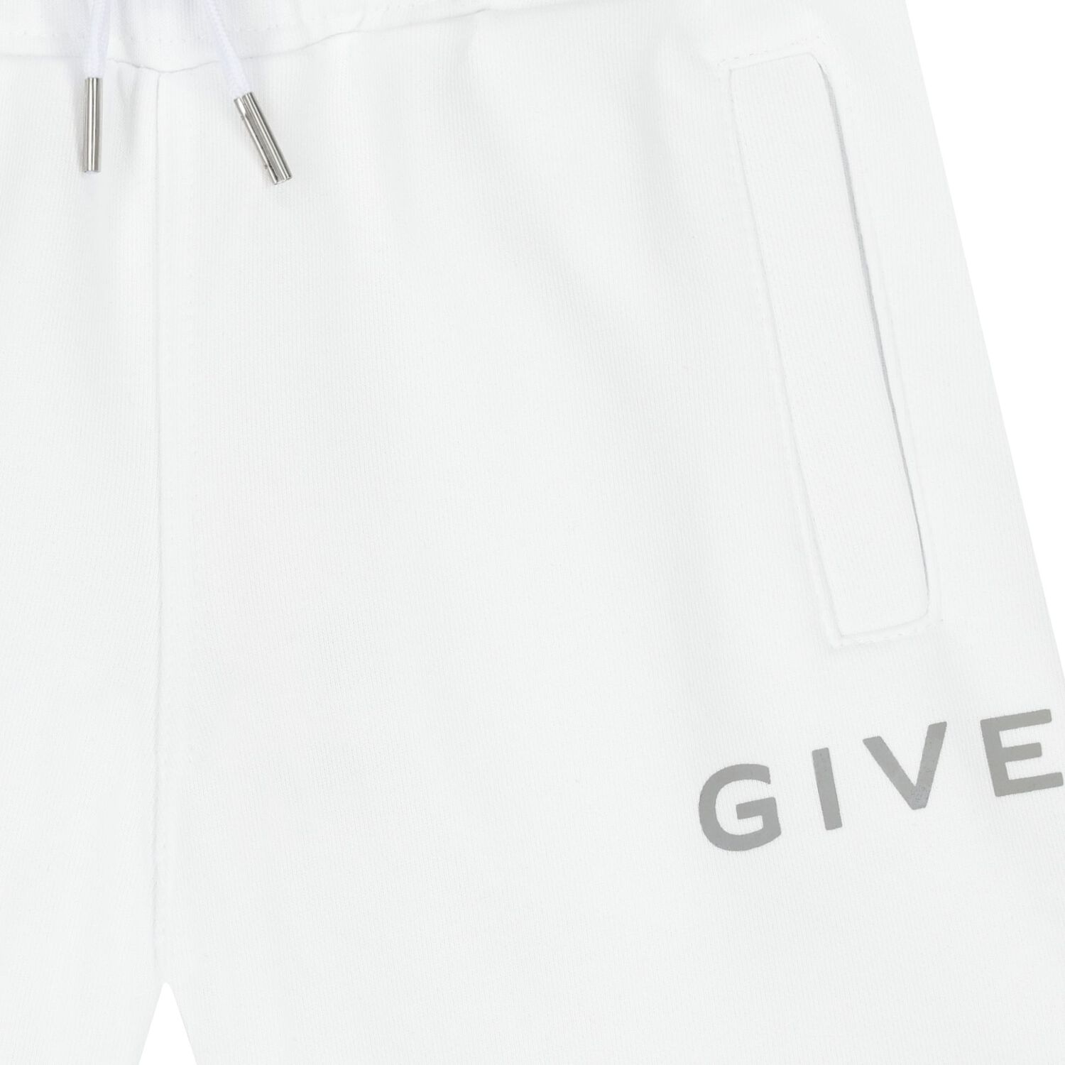 Boys White Logo Shorts, 2, hi-res