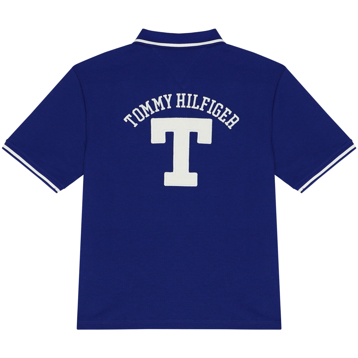 Boys Blue Logo Polo Shirt, 1, hi-res