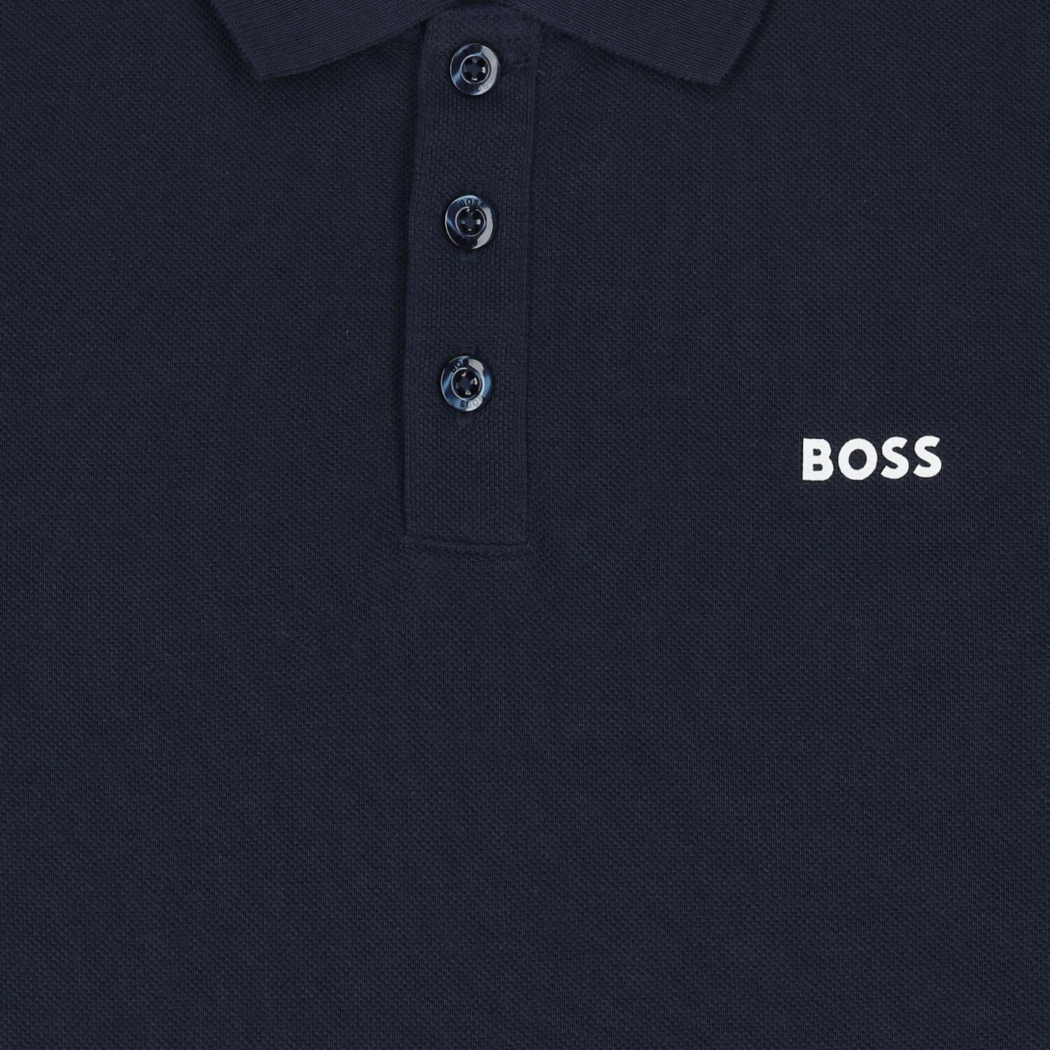 Boys Navy Blue Logo Polo Shirt, 3, hi-res