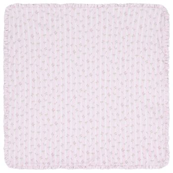Baby Girls Ribbon Stripe Bouquets Blanket
