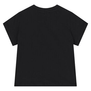 Younger Black Teddy Bear Logo T-Shirt