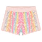 Girls Pink Sequins Shorts, 1, hi-res