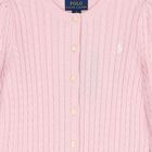 Girls Pink Cable Knit Cardigan, 1, hi-res