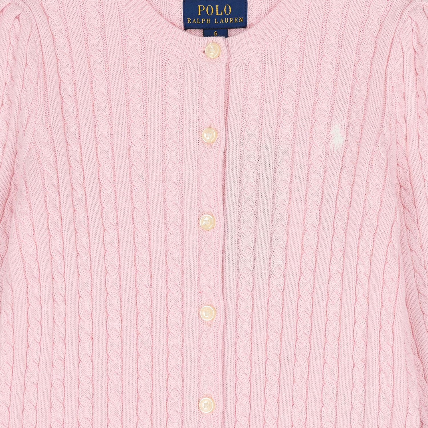 Girls Pink Cable Knit Cardigan, 1, hi-res