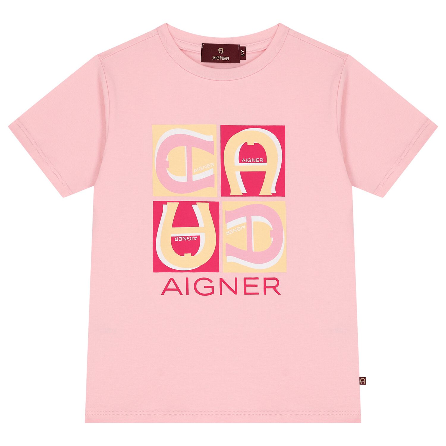 Girls Pink Logo T-Shirt, 2, hi-res image number null