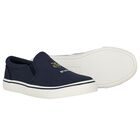 Boys Navy Blue Polo Bear Trainers, 1, hi-res