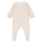 Beige Embroidered Teddy Bear Babygrow, 2, hi-res