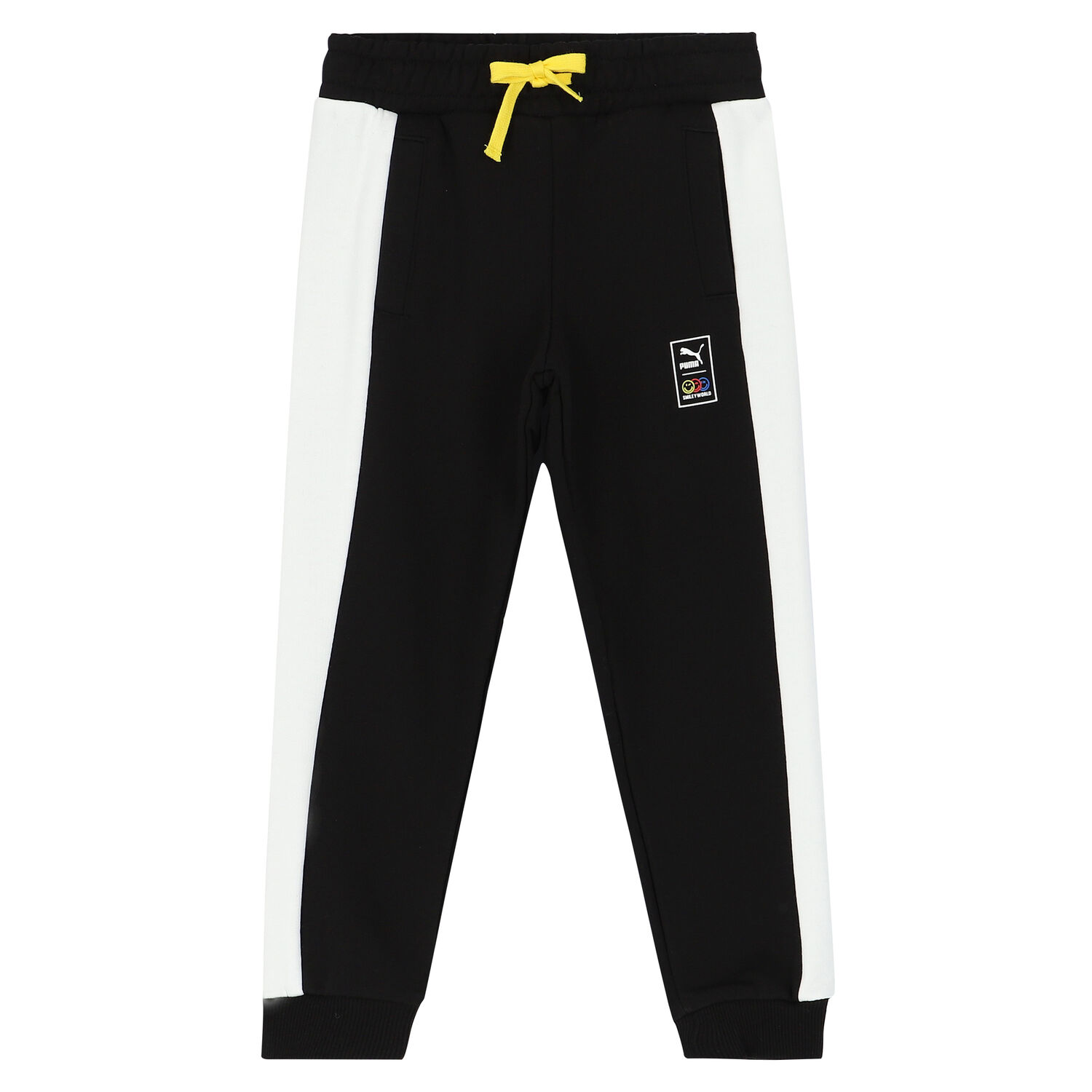 Boys Black & White Logo Joggers, 1, hi-res