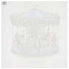 Baby Boys Ivory & Blue Carousel Carr&eacute; Swaddle & Bib Gift Set, 1, hi-res