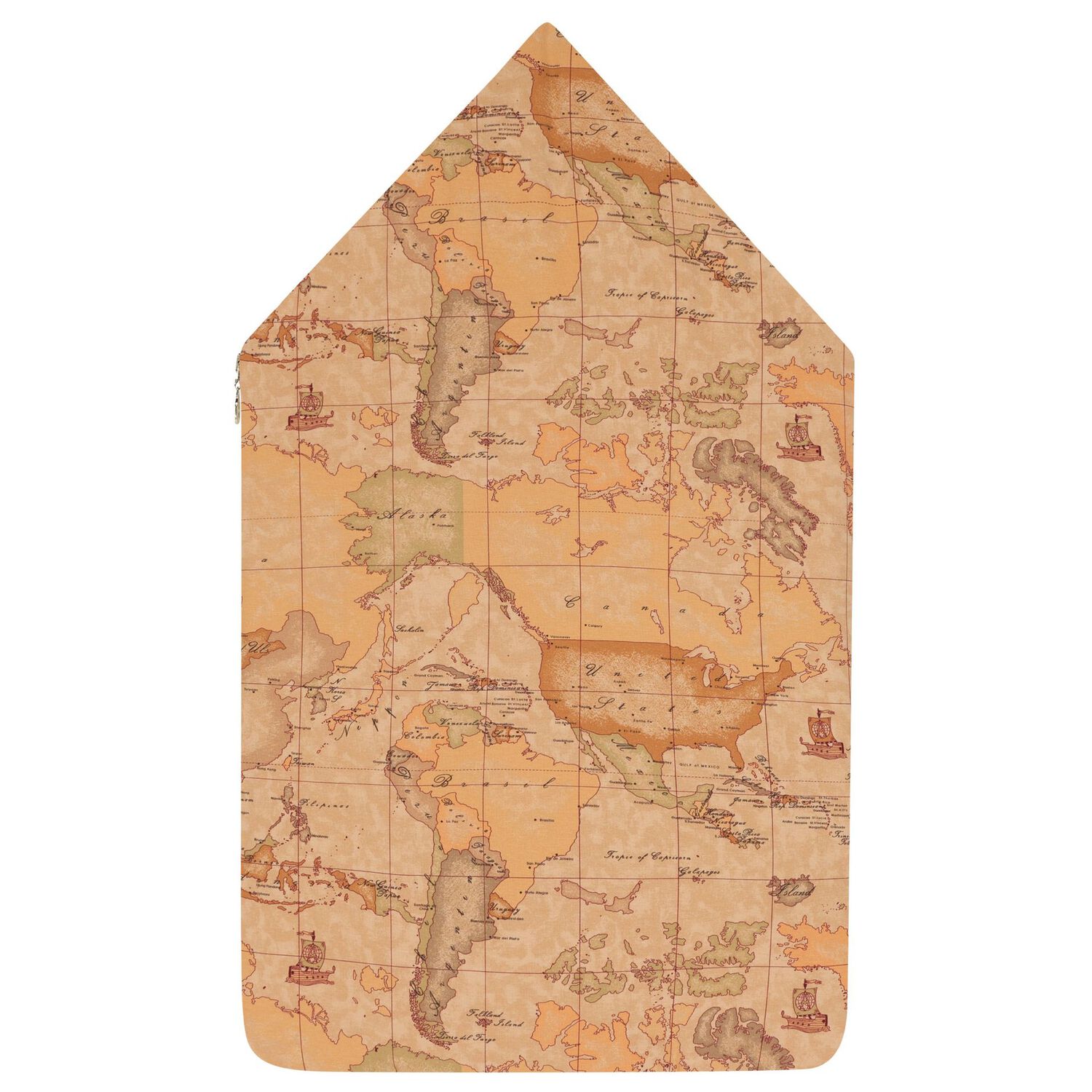 White & Beige Geo Map Logo Baby Nest, 1, hi-res