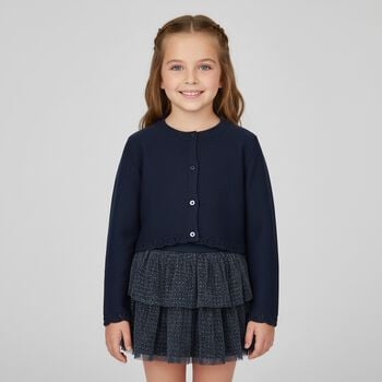 Girls Navy Blue Tulle Skirt