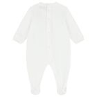 White Teddy Bear Logo Babygrow Gift Set, 1, hi-res