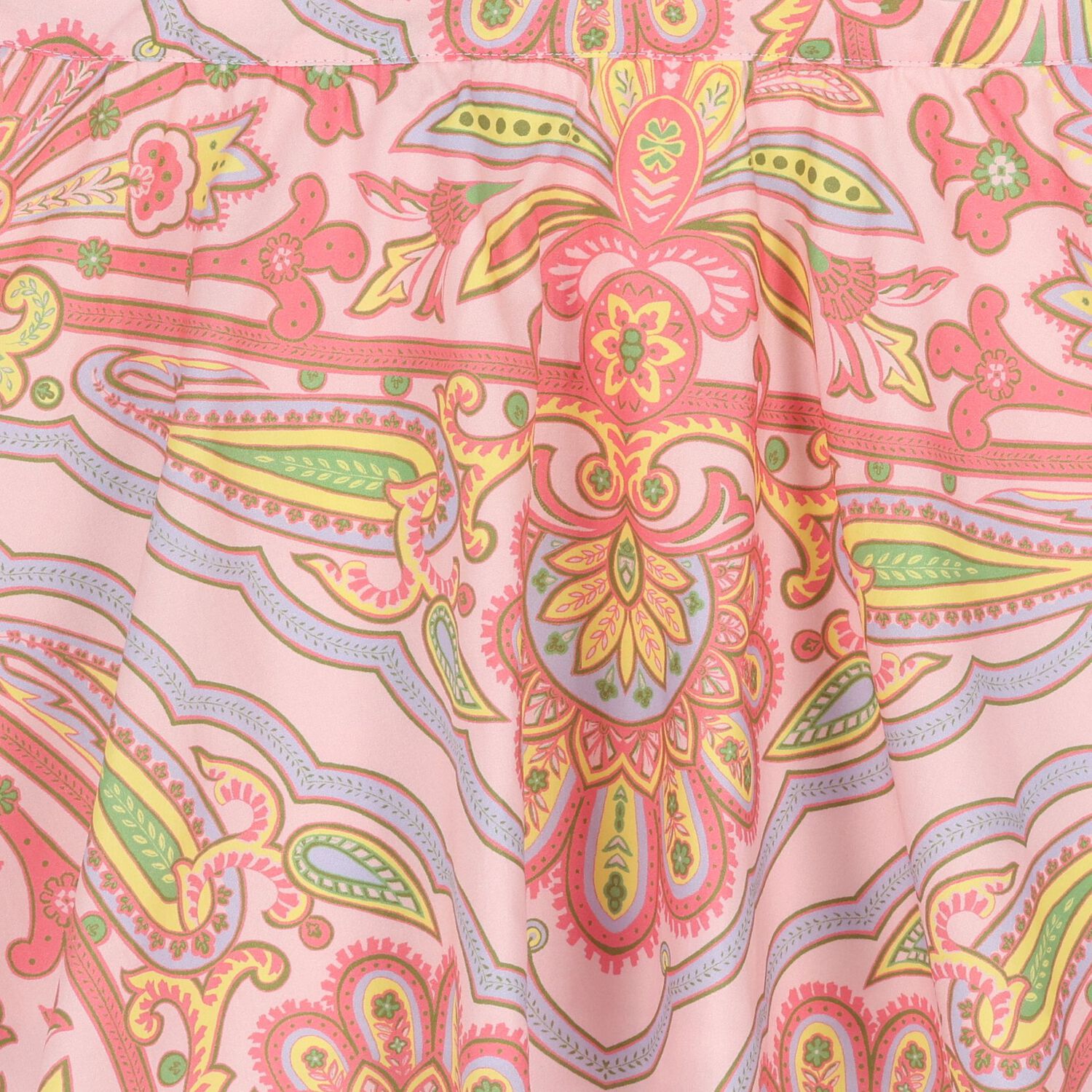 Girls Ivory & Pink Floral Paisley Dress, 2, hi-res