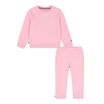 Baby Girls Pink Logo Tracksuit 
