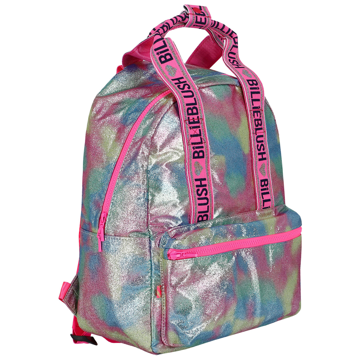 Girls Multi-Colored Glitter Logo Backpack, 1, hi-res