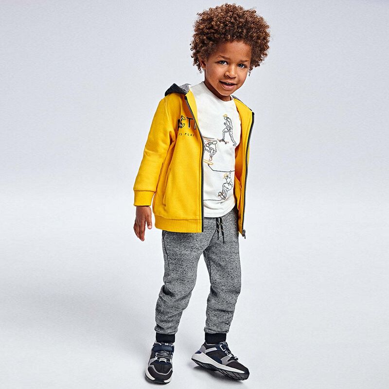 Boys Yellow & Grey 3-Piece Tracksuit, 2, hi-res image number null