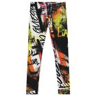 Girls Multi-Coloured Logo Leggings, 1, hi-res