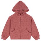Girls White & Pink Printed Tracksuit ( 3 Piece ), 2, hi-res