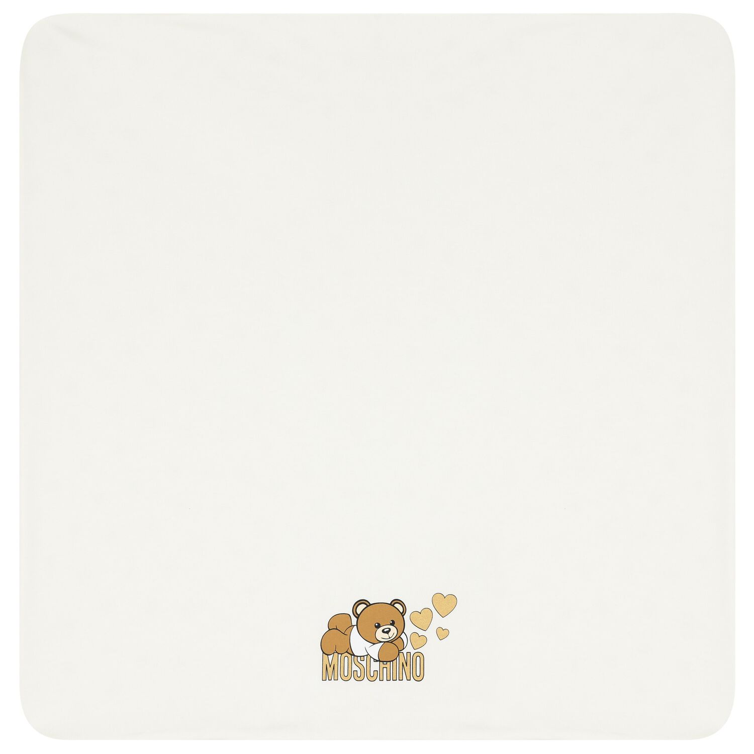 Baby Girls Ivory Teddy Bear Logo Blanket, 1, hi-res