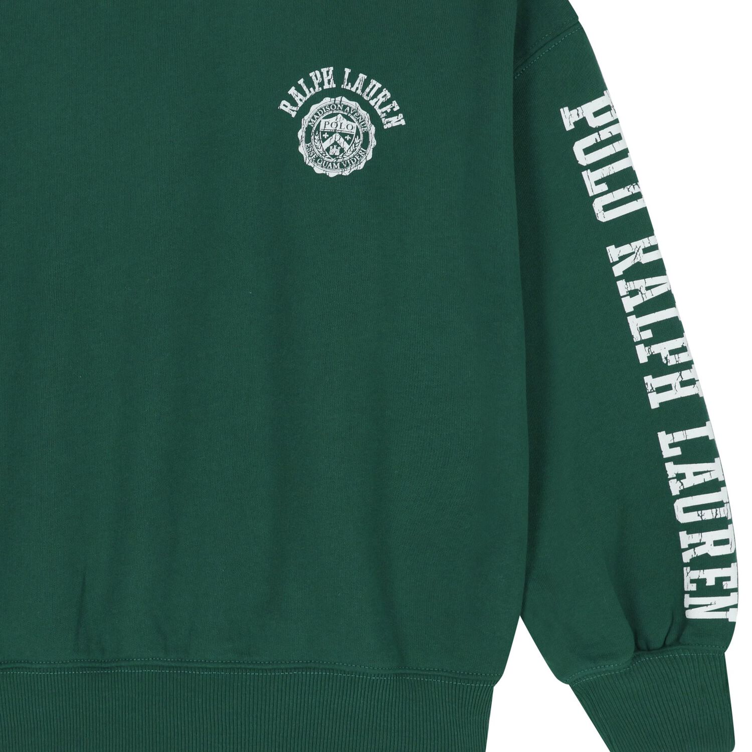Girls Green Logo Sweatshirt, 1, hi-res