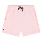 Younger Girls Pink Cotton Shorts Set, 3, hi-res