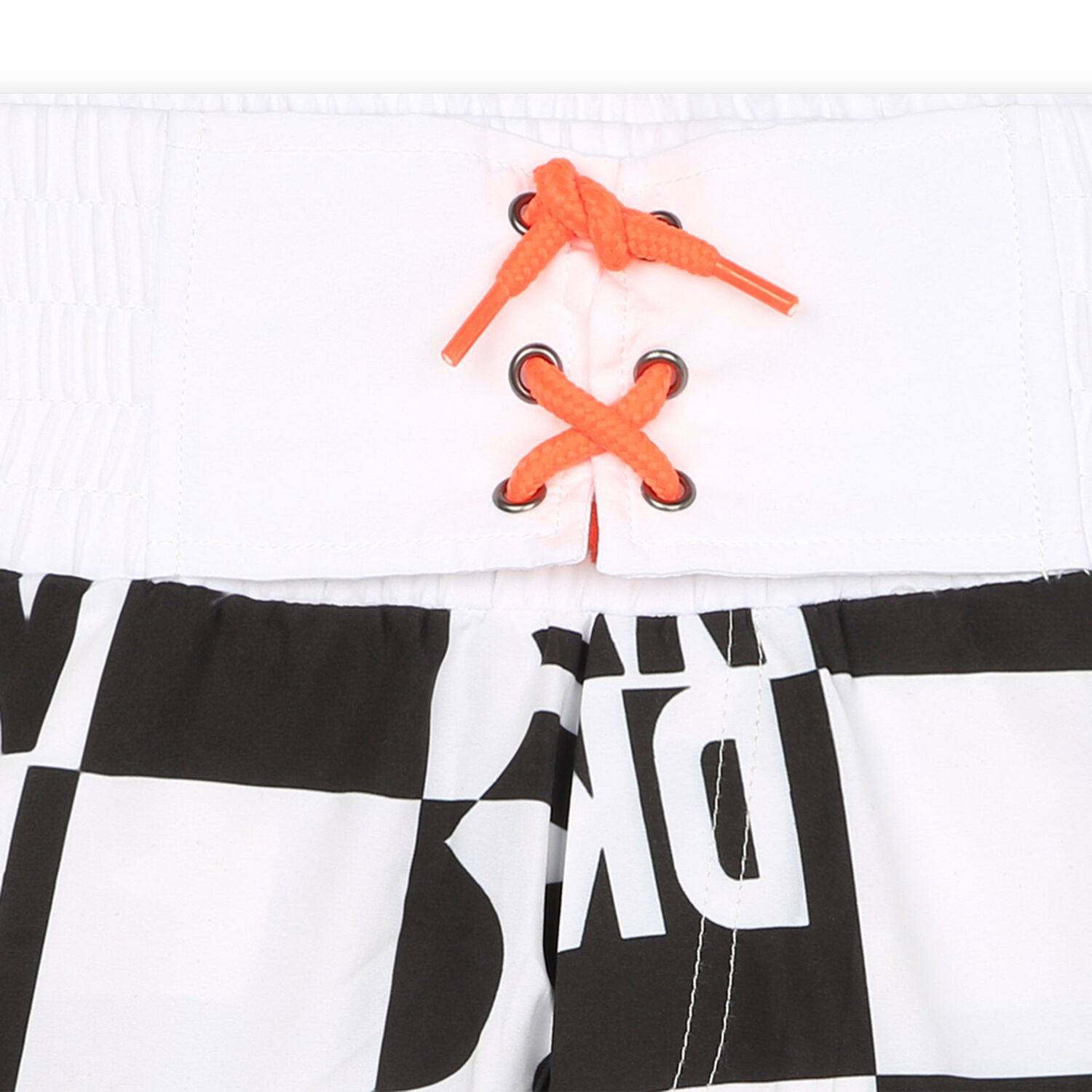 Girls Black & White Logo Swim Shorts, 1, hi-res
