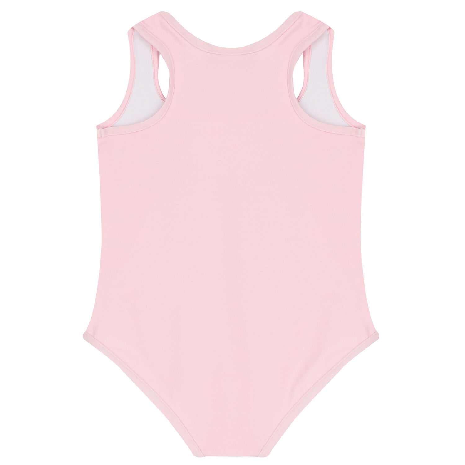 Girls Pink Teddy Logo Swimsuit, 2, hi-res
