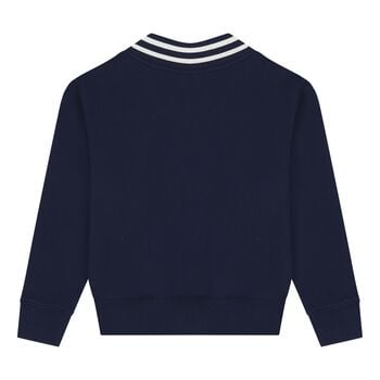 Girls Navy Blue Logo Sweatshirt