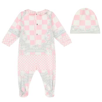 Baby Girls Pink Logo Babygrow Gift set
