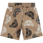 Boys Beige Thomas Bear Swim Shorts, 1, hi-res