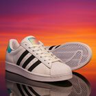 Girls White Superstar J Trainers, 1, hi-res