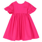 Girls Pink Logo Dress, 1, hi-res