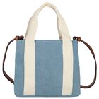 Girls Blue Logo Denim Handbag, 2, hi-res