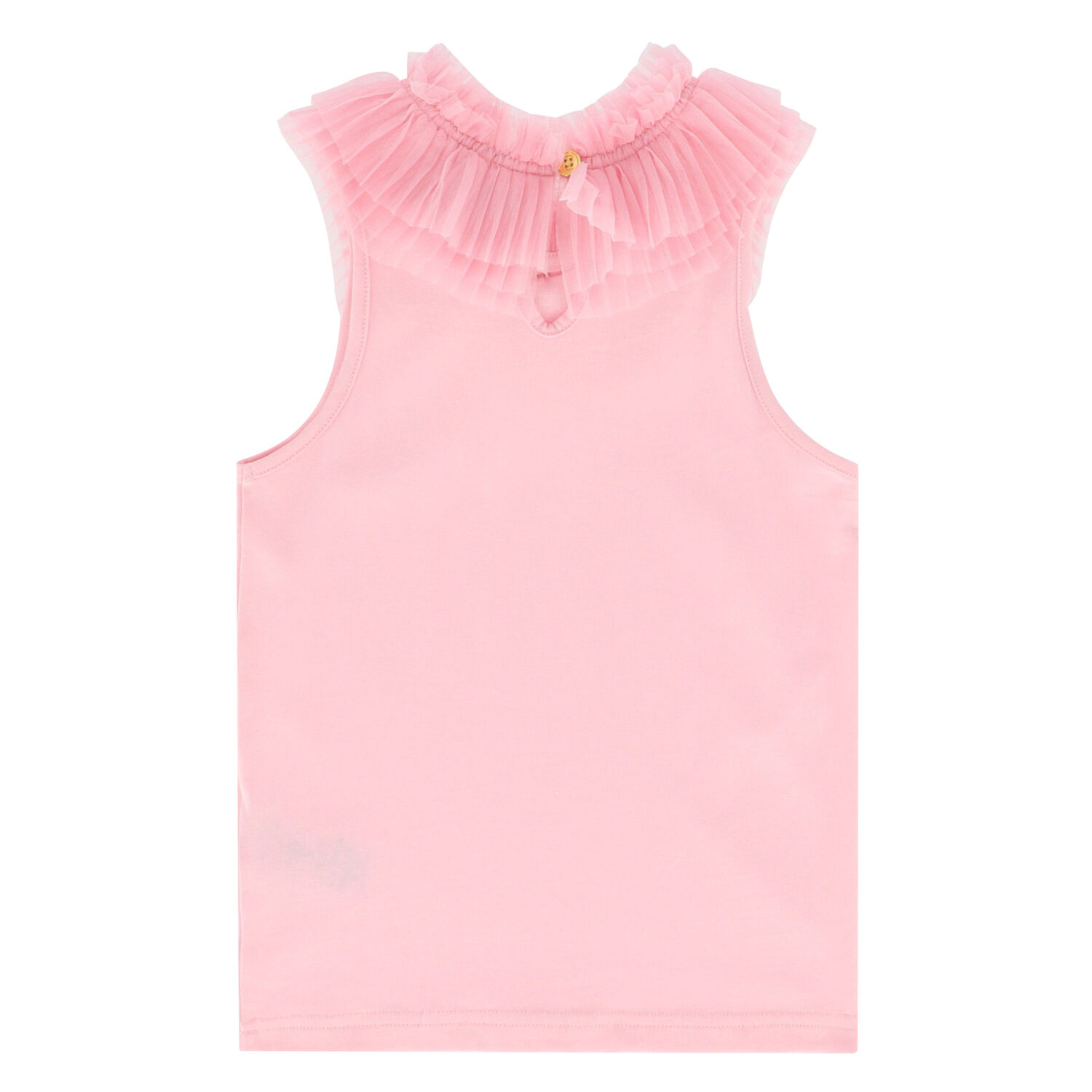 Girls Pink Tulle Top, 1, hi-res