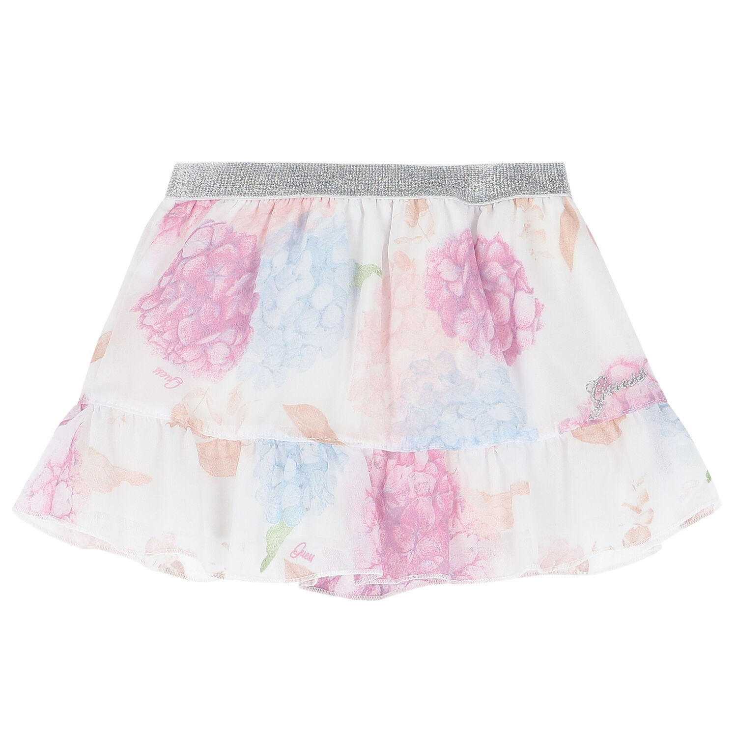 Baby Girls White & Pink Floral Skirt Set, 1, hi-res